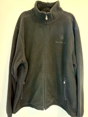 Mercedes-Benz Fleece Jacket Black Full Zip Men’s Large